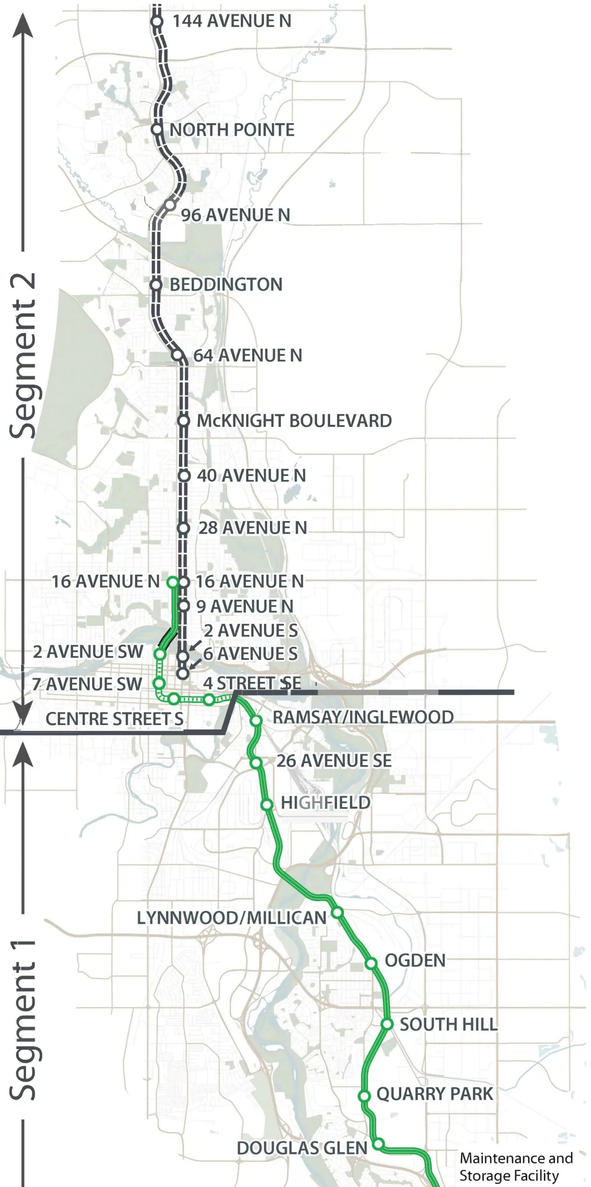 green line map